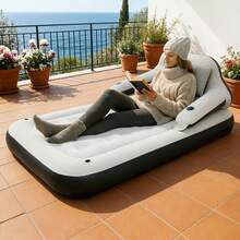 Heavy Duty Thick Inflatable Mattress - Dual Use As Mattress And Sofa, Suitable For Guests, Camping, Indoor & Outdoor - Portable Inflatable Bed, Full Body Support, Quick Installation, High Load-Bearing - Multicolor - View 3