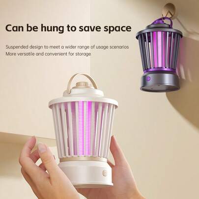 USB Portable Mosquito Killer Lamp, Quiet And Noiseless, Portable Indoor/Outdoor Electric Insect Killer Lamp, Suitable For Bedroom, Living Room, Office, Garden, Camping, Outdoor Mosquito Repellent