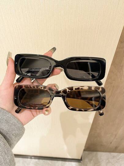 2 chiếc kính mắt vuông kiểu Y2K dễ thương, phong cách vintage, thời trang đi biển cho nam và nữ, thích hợp cho kỳ nghỉ hè ở bãi biển, hoạt động ngoài trời và du lịch.