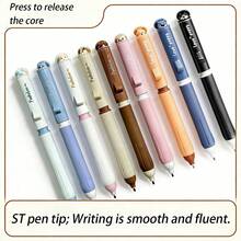 Bộ 5/9 bút bi rút ngẫu nhiên kiểu dáng hình mèo; ruột mực đen 0.5mm; thiết kế rút nhanh khô; viết trơn tru; thích hợp cho học sinh, trường học, văn phòng, ghi chú; dụng cụ viết văn phòng; đồ dùng học tập/quà tặng ngày Valentine - Trò chơi trốn tìm với bút - Xem 9