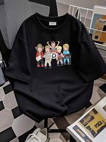 Camiseta de mujer con estampado "Wild Boys VIPwees" - Camiseta orgánica de mujer inspirada en la música de los 80s y Duran Duran - Negro - Ver 2