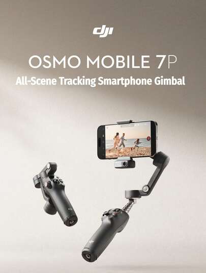  DJI OM 7P 全场景追踪手机云台 | 独立AI追踪模块 | 原生相机智能追踪 | 专业Vlog一体化解决方案 | 即插即用 | 电影级单人拍摄 | 精准追踪人物和宠物 | 画面流畅 | 磁吸快拆折叠设计 | 旅行探险稳定录制 | 内置215mm延长杆 | 手势控制，自拍更自由 | 支持全天候直播和旅行拍摄 | 新手友好，轻松捕捉精彩瞬间