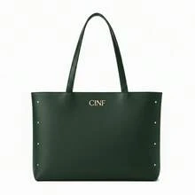 Women's Large Shoulder Bag With Sturdy Strap - 軍綠色 - 查看 1