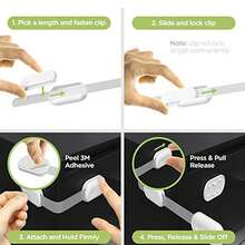 多功能锁扣，安全锁，防止夹伤，适用于橱柜/冰箱/抽屉 - 加厚升級款 - 查看 7