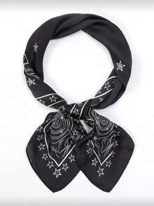 1条女士头巾，丝滑腰果印花发带，颈巾，适合日常使用 - 彩色 - 查看 3