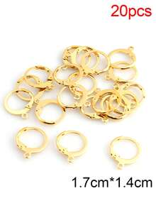 20 pièces Boucles d'oreilles en acier inoxydable Fermoirs de boucles d'oreilles créoles françaises Base de réglage d'oreille pour fournitures de fabrication de bijoux DIY Accessoires - Boucles d'oreilles bricolage - Voir 15