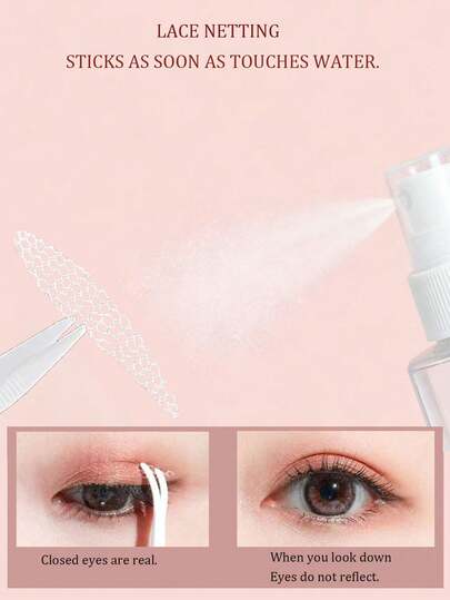 9 Sheets (300 Pieces) Of Invisible Lace Eyelid Stickers, Natural Fiber Breathable Eye Lifting Strips, Suitable For Eye Bags And Eye Shape Problems, Long-Lasting Waterproof, Suitable For Drooping Corners Of The Eyes, Swollen Eyes And Inner Double Eyelids.