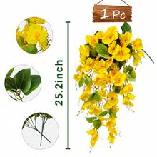 ArtiEleg 1/2支 25.2英寸 仿真悬挂芙蓉花 - 抗紫外线，花朵逼真，叶片栩栩如生，鲜艳的粉色仿真花，家居装饰，室内装饰，复活节母亲节礼物，适合悬挂在门廊栏杆、阳台、窗户和户外花园。 - 彩色 - 查看 17