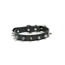 1pc Leather Rivet Pet Collar, Stylish And Durable Accessory - Black - View 5