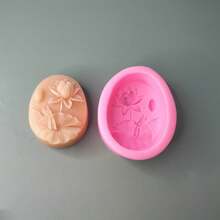 1 pieza Molde de silicona con fragancia de loto, molde de decoración de piedra aromática hecha a mano, múltiples patrones, antiadherente y fácil de desmoldar - rosa - Ver 4
