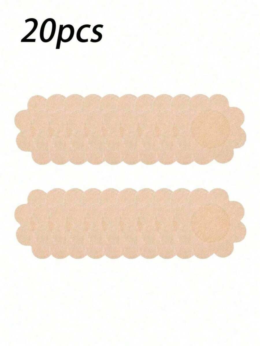 20pcs Disposable Nipple Covers, Seamless Breathable Self-Adhesivelnvisible Bra, Women's Lingerie & Underwear Accessories,Low Cut Evening Dresses, Bras, Underwear Accessories, Nipple Covers To Prevent Exposure, Wedding Photography Supplies, Wedding Clothing Accessories - 20個花形 - 查看 1