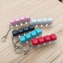 Keycap Pop Fidget Toy Keychain - A Finger-Press Gadget For Adults, Enjoyable Desk Accessory, Compact Mini Push Bubble Toy For Concentration - Multicolor - View 8