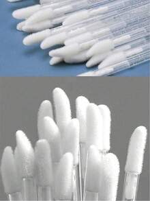 Bộ sản phẩm bán sỉ 50-500 cọ trang điểm môi dùng một lần dung tích lớn, cọ mascara, cọ son môi cầm tay, cọ son bóng dạng thỏi, cọ kẻ lông mày, que vệ sinh cọ, đóng gói riêng lẻ. - trắng - View 3