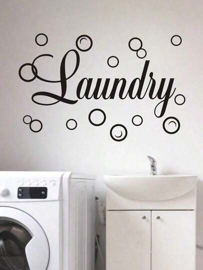 Laundry Room Wall Decor Laundry Room Decal Sign Bubble Sticker Letter Vinyl Art Decoration