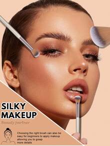 18pcs Daily Travel Portable Makeup Brush Set - Multicolor - View 5