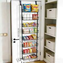 Metal Multi-Tier Storage Rack With 8 And 6 Tiers For Organizing Spices And Other Items Behind Doors In Various Rooms Like The Kitchen, Bathroom, And Bedroom, Also Suitable For Hanging Clothes And Bags - Xem 6