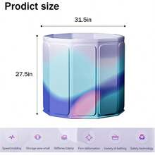 Gets 31.5in Large Capacity Hot & Cold Therapy Tub - Portable Foldable Soaking Bathtub With Thick Insulation For Home Shower/Outdoor Use, Quick Muscle Recovery, No Setup - Purple - View 2