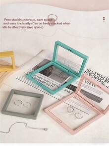 1pc Multi-Color & Multi-Size Dust-Proof Jewelry Storage Box, Suitable For Bracelets, Hair Accessories, Rings, Necklaces, Badges, Medals And Other Items - Multicolor - View 9