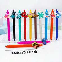 1/6/12/18 Pcs Summer Beach Marine Animal Series Theme Ballpoint Pen Student, Underwater Animal World, Black Ink, Student Writing Gift Set - Summer Marine Animals - View 2