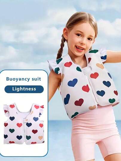 Kids Swimming Life Jacket Vest, Suitable For Pool, Swimming Aids, Beach, Puddle, Pool, Applicable For Boys And Girls