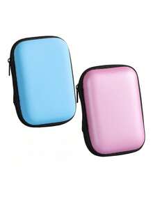 2pcs Data Cable Organizer Pouch & Playing Card Storage Box, 11.5 X 8 X 4 Cm, Protects Cards From Moisture And Dust, Suitable For Outdoor Activities (Random Color) - Multicolor - View 11
