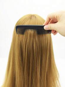 12 piezas Peine portátil de doble peine para cortar el cabello, peine de dientes gruesos y delgados para peluquería, salón de belleza, artículos esenciales de viaje, productos para el cabello, decoración del hogar, kit de herramientas para el peinado, verano, vacaciones - Negro - Ver 6