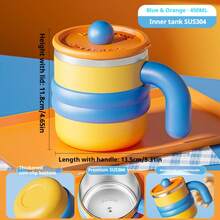 1 chiếc cốc bằng thép không gỉ có nắp, họa tiết hoạt hình dễ thương, dùng được cả trong nhà và văn phòng. - Nhiều màu - Xem 11