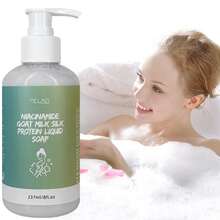 Goat Milk Silk Liquid Soap, MELAO Hydrating Goat Milk Liquid Soap With Niacinamide & Silk Protein, Gentle Cleansing For Dry & Sensitive Skin, Moisturizing & Nourishing, 237ml/8fl.Oz - Fresh - View 2