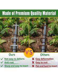 50/30/10pcs U-Shaped Garden Nails, Heavy Duty Fence Posts, Lawn Pegs, Galvanized Landscape Spikes For Securing Lawn Barriers - Multicolor - View 5