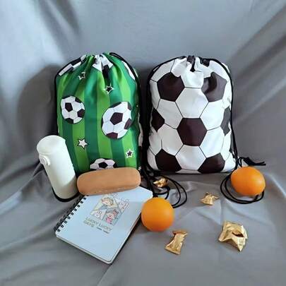 FIFA 25*30cm Football Themed Drawstring Bag, Multi-Style Portable Sports Backpack, Sports Fan Event Storage Bag, Sports Training Fitness Drawstring Bag, Football Lover Themed Portable Backpack, Club Supporter Peripheral Storage Bag, Sports Themed Party Gift Bag, Sports Fan Collection Commemorative Backpack