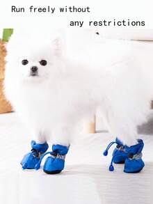 4 đôi ủng đi mưa ngoài trời cho chó nhỏ/trung bình, đế mềm, thoáng khí, chống thấm nước và chống trượt. - Nhiều màu - Xem 8
