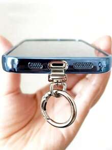 Alloy Lanyard Gasket 1 Piece Ultra-Thin Rotatable Metal Clip Stainless Steel Connecting Pad Metal Rotatable Phone Lanyard Connecting Pad With Clip Ring Suitable For Various Smartphones Durable And Long-Lasting Applicable To Android And Most Smartphones Ideal Gift For Mothers Family Members Friends Birthdays Festivals Spring Easter Anniversary Wedding Gift Party - Multicolor - View 3