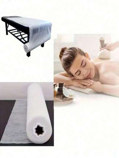 50/100 tấm ga trải giường massage dùng một lần - Ga trải giường không mùi dành cho salon & spa, thích hợp cho thẩm mỹ viện, spa, bàn massage, studio xăm hình, giường massage | Chất liệu mềm mại | Vải dùng một lần.