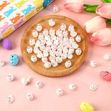 50-Piece Mini Resin Rabbit And Duck Set, Small Easter Bunny Decorations, Perfect For Dollhouse Decoration, Party Favors, And Classroom Rewards - Kiểu cà rốt - Xem 7