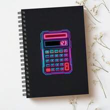 1 Pc A5 Spiral Bound Calculator Notebook - Black, Ideal For Office Calculations, Note-Taking And School Math Assignments - A5 - View 10