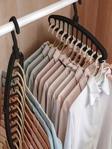 11-Holes Clothes Hanger Decorations Decor Festival Decor Room Decor Home Decor Decor Bedroom Decor Dress Pants Shoes Jeans Boots Skirtbedroom,Organizer,Organiser,Home Storage,White T Shirt Women,Black Pants Women,Ladies Winter Clothes,Dress,Winter Clothes For Ladies,Elegant Woman Dresses,White Shirt For Ladies,Long Sleeve,White Jumpsuit For Women,Spring Dresses For Women,Spring Outfits For Women,Spring,Spring Clothes,Minimalist,Summer Tops - 黑色 - 查看 1