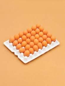 迷你蛋盒套装，娃娃屋微景观仿真蛋，娃娃屋装饰卡通DIY食物和游戏配件 - 彩色 - 查看 6