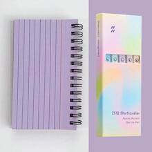 Tear-Off Notepad, Spiral Notebook, Word Notebook + 5pcs Ombre Black Ballpoint Pens - Multicolor - View 18