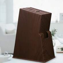 MAGICLULU 2 Piezas sujetador de cuchillo organizador de cuchillos base para cuchillos bloque de cuchillos de cocina organizador de cocina estante de corte doméstico escritorio plástico - marrnx2uds - Ver 5