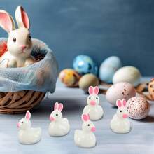 50-Piece Mini Resin Rabbit And Duck Set, Small Easter Bunny Decorations, Perfect For Dollhouse Decoration, Party Favors, And Classroom Rewards - Kiểu cà rốt - Xem 6