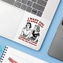 1pc I Want You To Know That Someone Cares Not Me Funny Sarcastic Sticker, Humorous Vintage Comic Decal, Relatable Laptop Sticker For Dark Humor, Durable Glossy Self-Adhesive For Water Bottles, Tumblers & Phones, Witty Gag Gift For Friends, Art - Multicolor - View 1