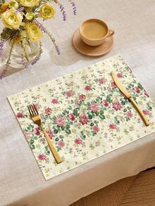 1 chiếc khăn trải bàn bằng vải lanh in hoa văn cổ điển trang nhã, thích hợp cho các dịp lễ, tiệc tùng, sinh nhật, bữa tối, trang trí nhà bếp và phòng ăn, phủ bàn trang điểm/tủ, trang trí nhà cửa và đồ dệt may dùng được quanh năm. - Nhiều màu - Xem 2