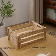 1 chiếc/3 chiếc hộp gỗ thủ công kiểu cổ điển có thể xếp chồng lên nhau, thích hợp để đựng đồ trong nhà nông thôn, nhà bếp, phòng tắm, phòng khách và tủ quần áo, đồ dùng nhà bếp, đồ dùng cần thiết cho kỳ nghỉ, đồ dùng nhà bếp. - Nhiều màu - Xem 24