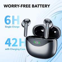 新款无线蓝牙耳机，入耳式运动游戏耳机，低延迟，带数字显示屏、麦克风和大容量电池 - 查看 2