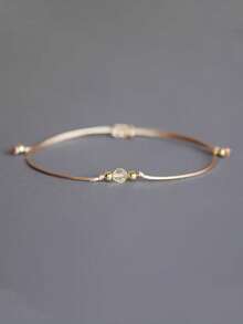 4毫米易切割黄水晶可调节手链 | 天然宝石 | 柠檬黄色 | 弹力绳 | 时尚饰品，适合日常佩戴及特殊场合 | 母亲节、生日理想礼物 | 全年皆宜的配饰 - 黃水晶 - 查看 2