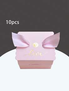 10pcs Children's Party Theme Foil Candy Boxes, European Minimalist Creative Birthday Candy Gift Paper Boxes, Suitable For Baby Shower - Multicolor - View 9