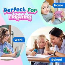 Texture Ball Malt Sugar Squeeze Toy, Stress Relief Soft Ball For Adults And Kids, Prank Party Gift, Fun Joke Squeeze Toy - 單件裝,大 6 公分 - 藍色 - 查看 6