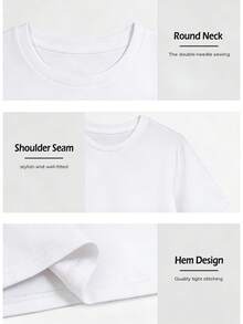 Women's Plus Size Beautiful Disaster Tee, White Short Sleeve Round Neck T-Shirt, Casual Woven Fabric Top With Skull Print - 白色 - 查看 5