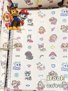 Paw Patrol 3卷可爱卡通人物汪汪队立大功印花礼品包装纸，尺寸70 x 50厘米，适合毕业、返校、新年和生日派对装饰 - 米色可爱小狗图案，实用大尺寸礼品包装纸，也可作书皮使用 - 彩色 - 查看 6