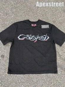 Godspeed F1 Dreams T-Shirt, High Quality Thick Heavyweight, New Autumn Fashion For Men, Premium Cotton Fabric, Suitable For Street Style, Machine Washable, Daily Gift,Mens Clothes,Graphic Tee,Summer Clothes,Summer Tops,Easter Outfits,Spring Clothes ,Shirts - 黑色 3 - 查看 2